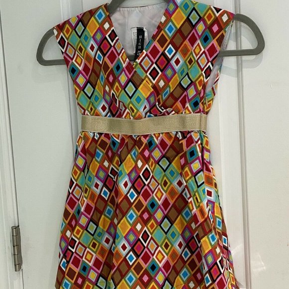 High 5 Sleeveless Geometric Print Colorful Dress 4 - Picture 2 of 10